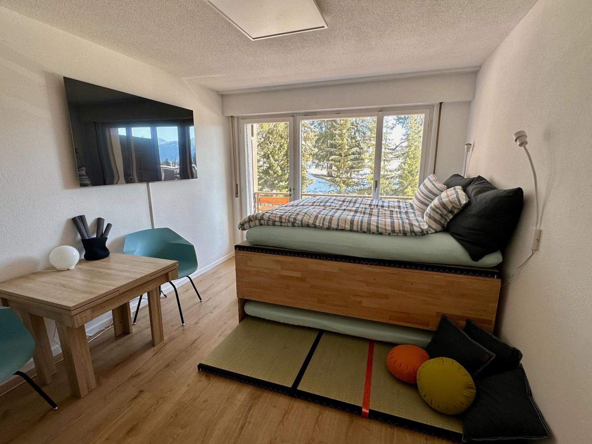Studio Serenity, 4 Min Walk To Center! Crans-Montana Buitenkant foto