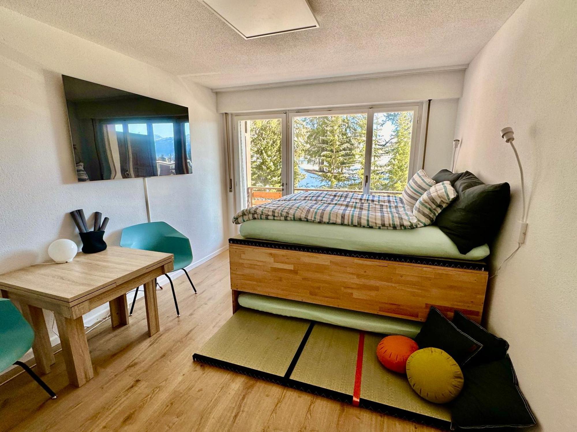 Studio Serenity, 4 Min Walk To Center! Crans-Montana Buitenkant foto